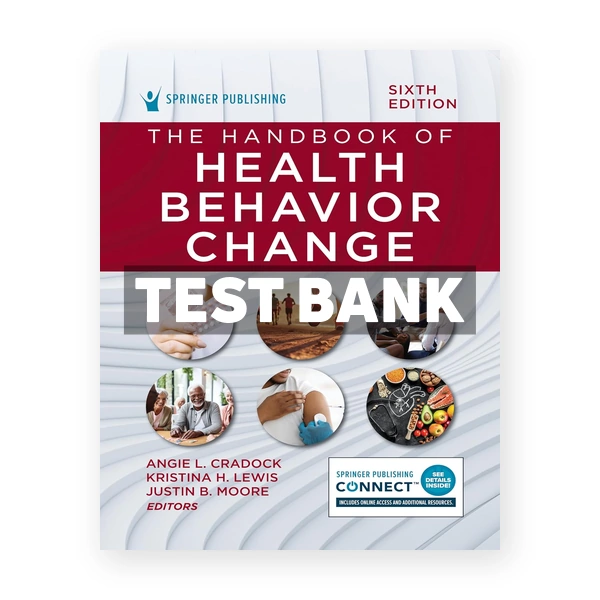 Handbook of Health Behavior Change 6th edition Cradock Test Bank