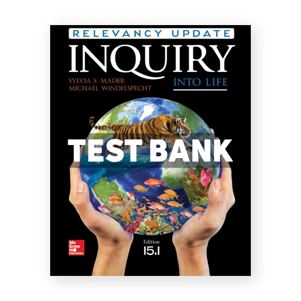 Inquiry into Life Relevancy Update 15 1 15th edition Mader Test Bank