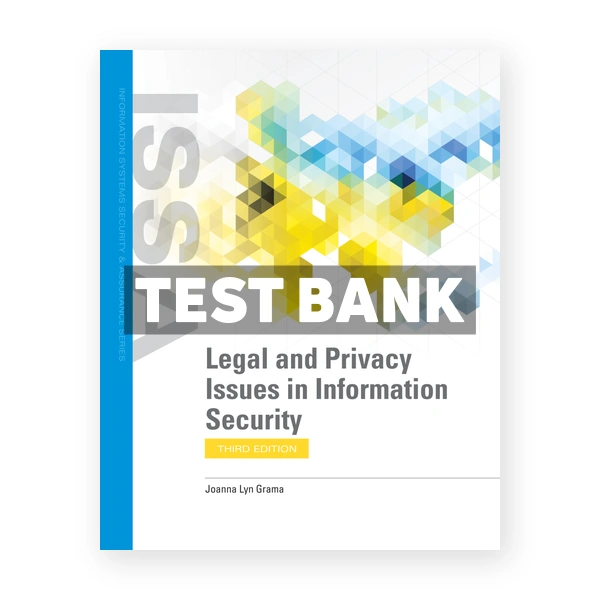 Legal and Privacy Issues in Information Security 3rd edition Grama Test Bank