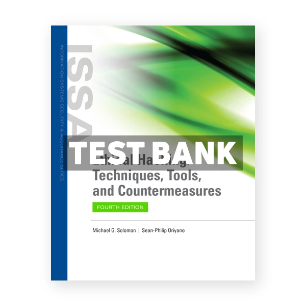 Ethical Hacking - Techniques Tools and Countermeasures 4th edition Solomon Test Bank