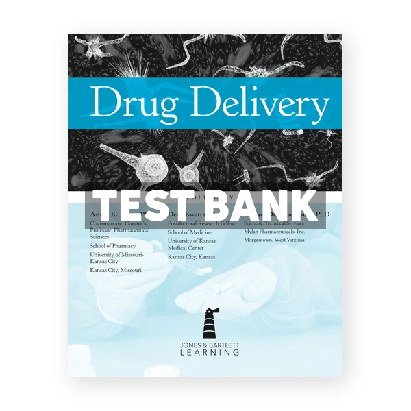 Drug Delivery 1st edition Mitra Test Bank