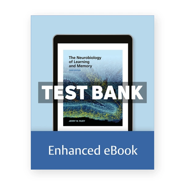 The Neurobiology of Learning and Memory 3rd edition Rudy Test Bank